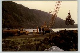 Obras do prolongamento do Molhe-Cais do Porto das Velas