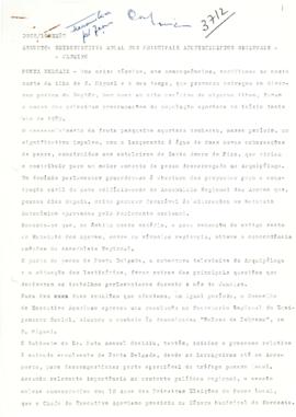 Retrospetiva anual dos principais acontecimentos regionais do ano de 1987