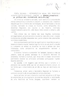 Retrospetiva anual dos principais acontecimentos regionais do ano de 1991