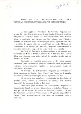 Retrospetiva anual dos principais acontecimentos regionais do ano de 1990