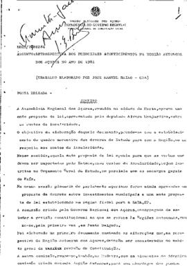 Retrospectiva dos principais acontecimentos regionais durante o ano de 1981