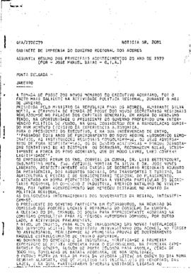 Resumo dos principais acontecimentos do ano de 1979