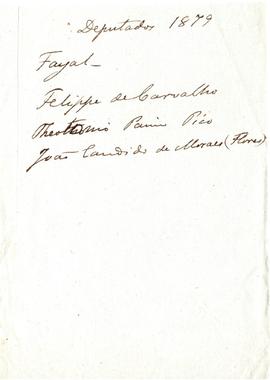 1879 Deputados Faial