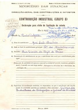 "Declaração para efeito de liquidação da colecta"