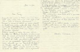 Rascunho de carta a Tomaz Borba Vieira