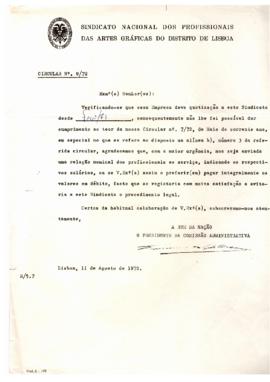 "Circular n. 9/72"