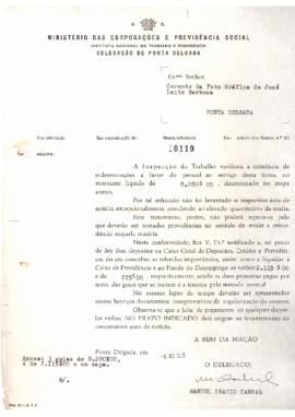 Verificação da existência de indemnizações