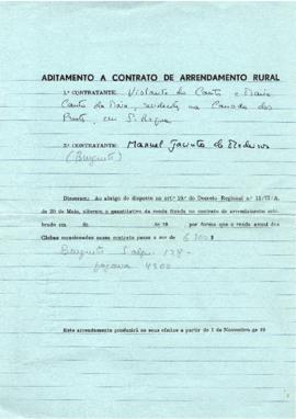 Aditamento a contrato de arrendamento rural
