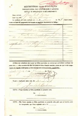 Contribuição Industrial, recolha de elementos
