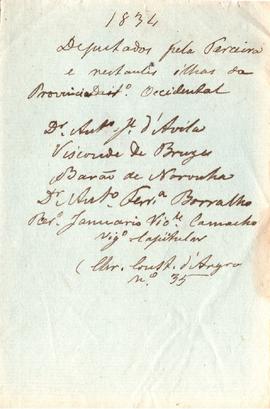 Deputados pela Terceira (…)