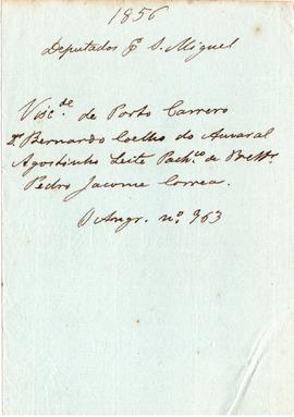 1856 Deputados por São Miguel
