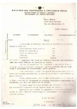 Indemnização a favor do Sindicato Nacional dos Profissionais das Artes Gráficas [...]