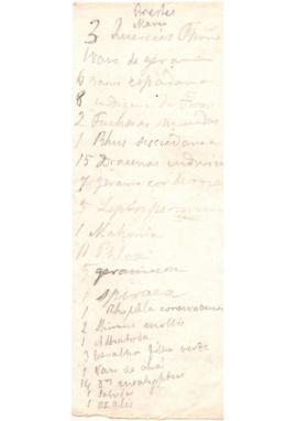 Lista de espécies botânicas