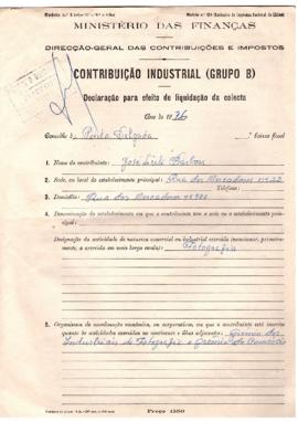 "Declaração para efeito de liquidação da colecta"