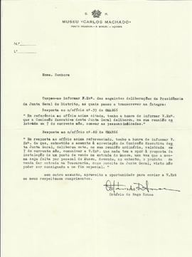 Comunicação de deliberação da Junta Geral