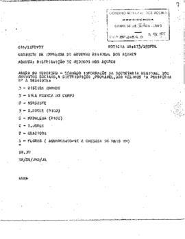 Comunicado acerca da distribuição de médicos nos Açores