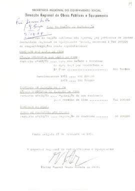 Portarias da Secretaria Regional do Equipamento Social, para cedência de comparticipações