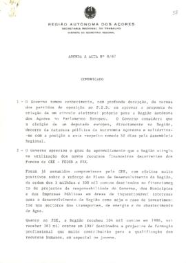 Comunicado do Conselho do Governo de 23 de abril de 1987