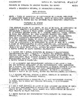 Protocolo de acordo assinado pela Indústrias de Laticínios de São Miguel sobre o caso Soleite.