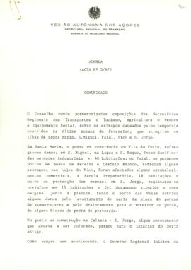 Comunicado do Conselho do Governo de 5 de março de 1987