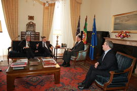Luís Mira Amaral, Presidente e o Vice-Presidente da Comissão Executiva do Banco BIC, Jaime Pereir...