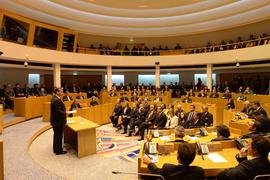 Vista panorâmica da Assembleia Legislativa da Região Autónoma dos Açores onde decorreu, a tomada ...