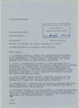 Nota oficiosa do Governo Regional acerca da crise desencadeada pela greve de profissionais de pad...
