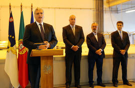 O Presidente do Governo Regional presidiu à cerimónia da inauguração do Entreposto Frigorífico de...