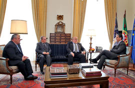 A Delegação Regional dos Açores da ANAFRE, em audiência, com o presidente do Governo Regional