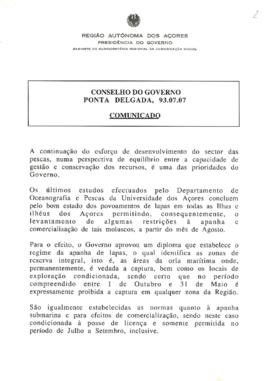 Comunicado do Conselho do Governo de 7 de julho de 1993