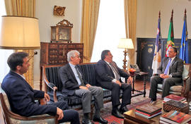 A Direção da Federação Agrícola dos Açores, em audiência, com o presidente do Governo Regional