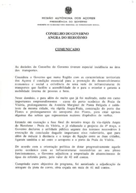 Comunicado do Conselho do Governo de 12 de junho de 1991