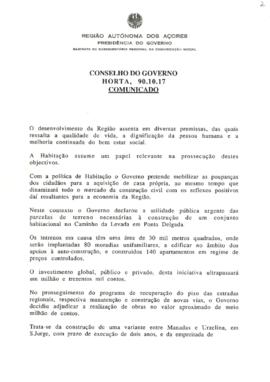 Comunicado do Conselho do Governo de 17 de outubro de 1990