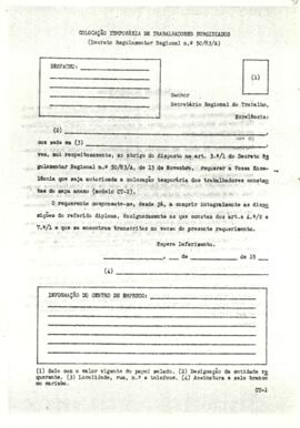 Decreto Regulamentar Regional 50/83/A - Instruções Externas - modelo CT-1