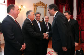 Receção dos Senadores e Representantes do Estado de Massachusetts pelo presidente do Governo Regi...