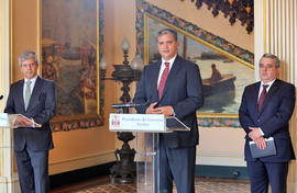 O presidente do Governo Regional e os administradores do Fundo Noria Summer, S.A., em declarações...