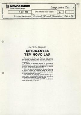 Em Ponta Delgada, estudantes têm novo lar.