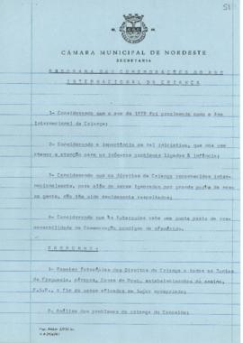 Programa das Comemorações do Ano Internacional da Criança