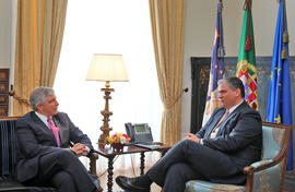 O Embaixador dos Estados Unidos da Américal, Robert Sherman, em audiência, com o presidente do Go...