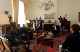 A Direção da Federação Agrícola dos Açores, em audiência, com o Presidente do Governo Regional