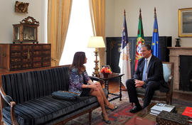 A Ministra da Administração Interna, Anabela Miranda Rodrigues, em audiência, com o presidente do...