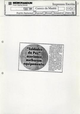 "Soldados da Paz" açorianos melhoram equipamento