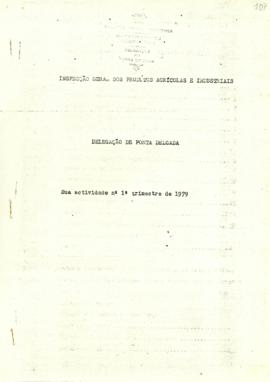 Serviços efetuados no 1.º trimestre de 1979 pela Inspeção Geral dos Produtos Agrícolas e Industri...