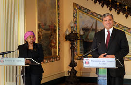 Declarações do presidente do Governo Regional e da  Embaixadora da República da África do Sul aos...
