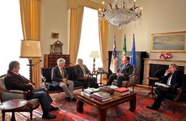 O presidente do Governo Regional em conjunto com o Vice-Presidente receberam, em audiência, a Fed...