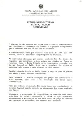 Comunicado do Conselho do Governo de 10 de setembro de 1990