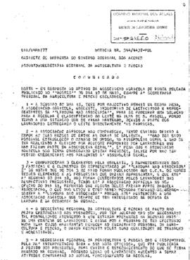 Comunicado em resposta ao artigo da Associação Agrícola de São Miguel publicado no jornal "A...