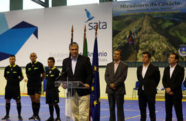 O Presidente do Governo Regional presidiu à cerimónia da inauguração do Pavilhão  Multiusos da Fr...