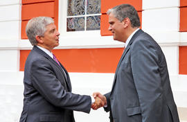 Despedida do Embaixador dos Estados Unidos da América, Robert Sherman, após audiência, com o Pres...