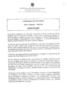 Comunicado do Conselho do Governo de 9 de fevereiro de 1994